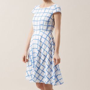 Hobbs Wessex Tea Dress in Blue & White ASO Kate Middleton RARE